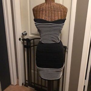 Black and white bodycon dress